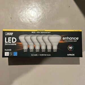 LED Dimmable Flood 6 - pack 2700k soft white 65w